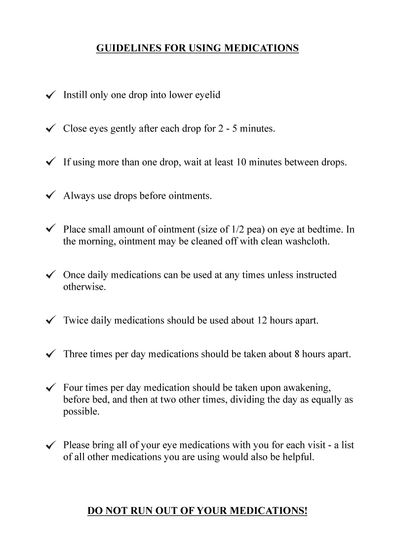 guidelines for using medications